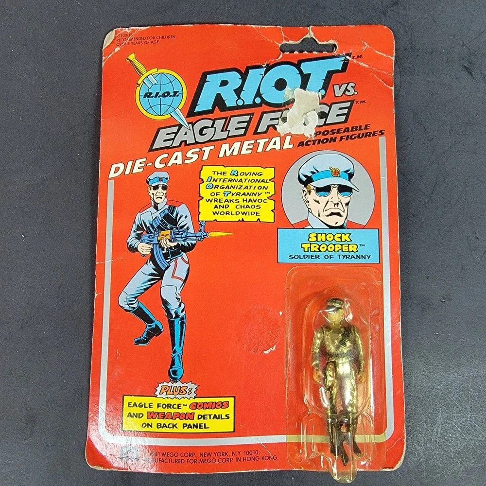 Mego Eagle Force Shock Trooper Soldier MOC 1981 Diecast Riot